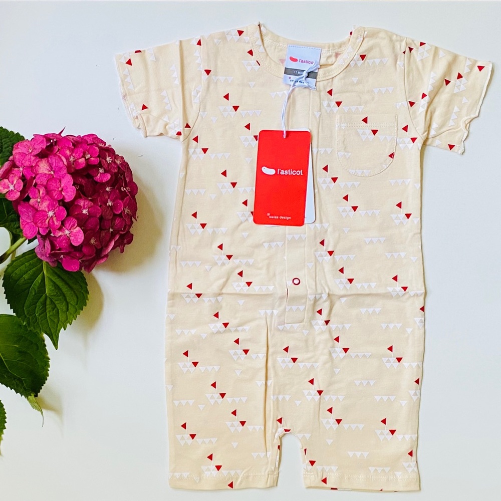 l’asticot peach/red boats 🚣‍♀️ shortsuit / romper